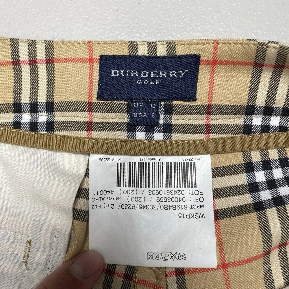 Y2K Burberry Golf Skirt Set 2 Piece M US 8 Nova Check Country Club